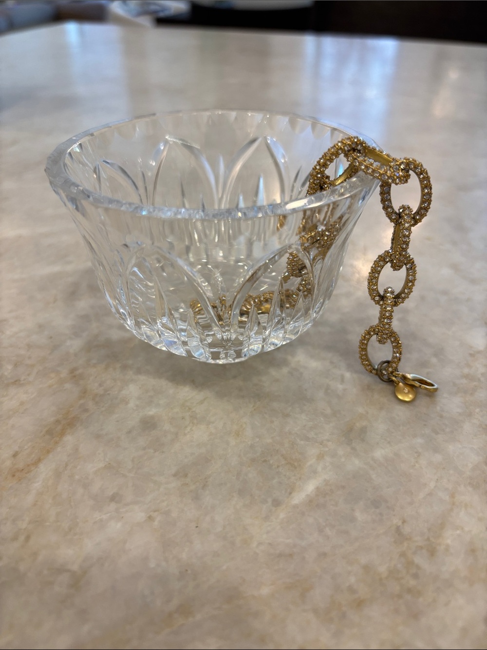 J. Crew Gold Pavé Chain Link Bracelet